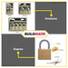 MASTER LOCK Economy Brass Padlock Pad lock 4 PCS/SET 20mm 30mm 40mm SOLD PER SET •BUILDMATE•