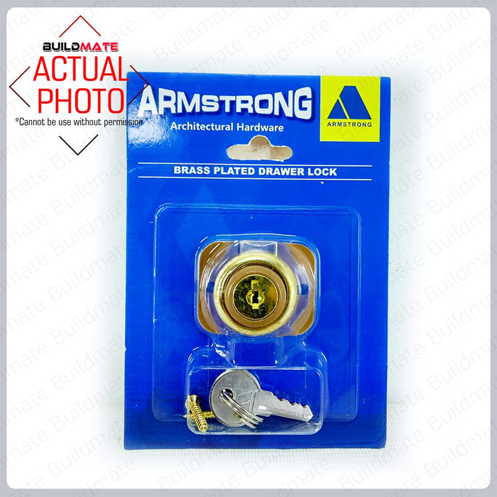 ARMSTRONG Brass Plated Drawer Lock •BUILDMATE•