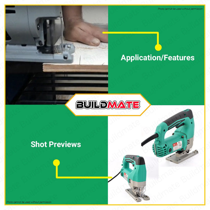 DCA Electric Jigsaw Jig Saw 600W For Woodworking AMQ65 + FREE 2 Carbon Brushes •BUILDMATE•