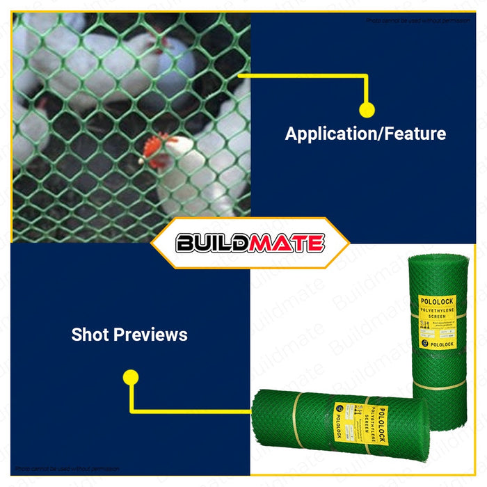 Green Plastic Polyethylene Screen Net Chicken Fence Wire 3 ft 1" •BUILDMATE•