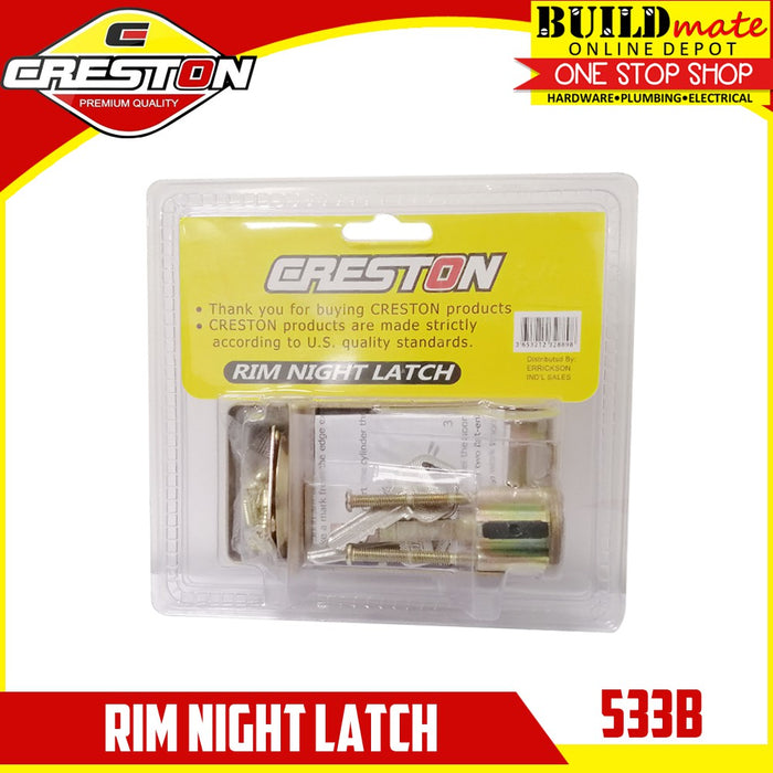 CRESTON Rim Night Latch 533B •BUILDMATE•