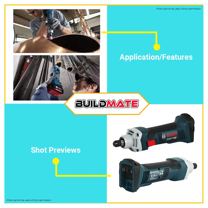 BOSCH Professional Lithium Ion Cordless Straight Grinder 18V GGS 18V-LI 06019B5300 •BUILDMATE• BLC