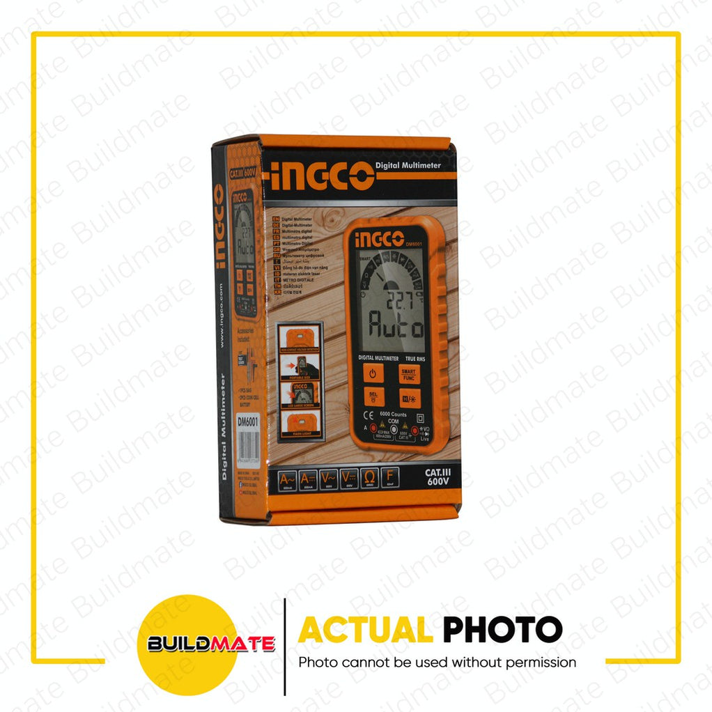 Ingco Multimeter True Rms INGCO Digital Multimeter True RMS 6000 counts DM6001 + FREE TROWEL •BU ...