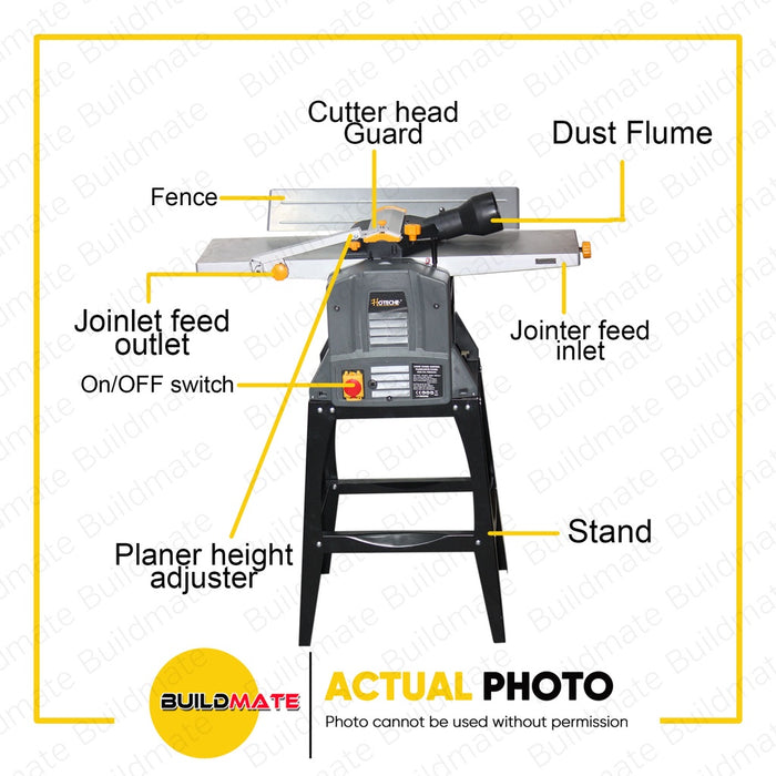 HOTECHE Jointer and Planer with Stand 254mm HTC-P805302 •BUILDMATE•