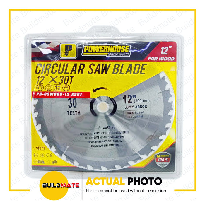 BUILDMATE Powerhouse 12" Circular Saw Blade CARBIDE Tip for Wood 12"X 30T | 12"X40T -PHPTA