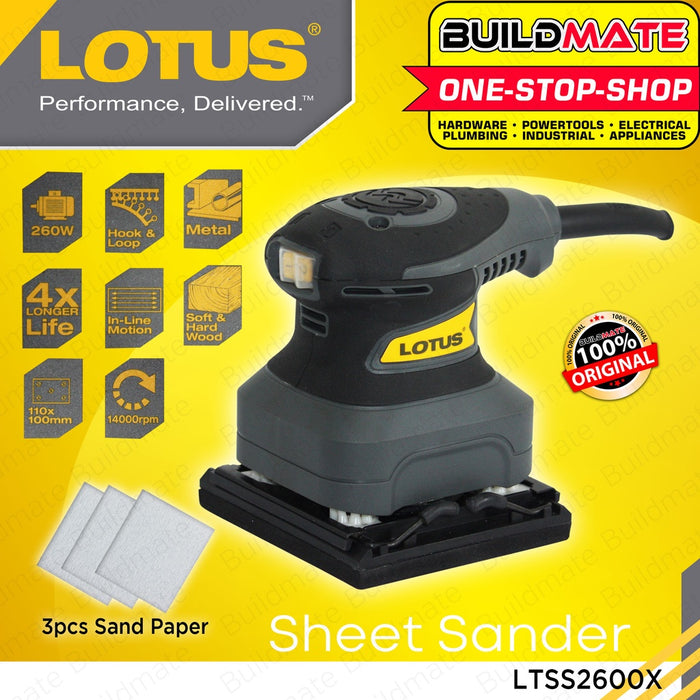 LOTUS Sheet Finish Palm Sander 260W 110x100mm LTSS2600X •BUILDMATE• LPT LUTOS