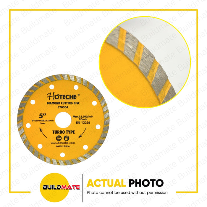 HOTECHE Diamond Cutting Disc 5" Turbo Type HTC-570304 •BUILDMATE•