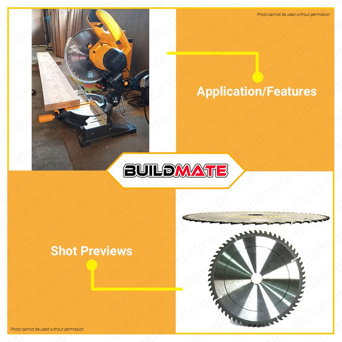INGCO TCT Saw Blade For Miter Saw 10" 60 TEETH for Wood TSB125423 •BUILDMATE• IHT