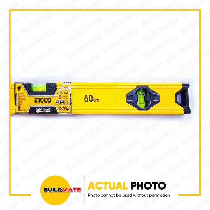 BUILDMATE Ingco 60cm Spirit Level SUPER SELECT Aluminum Leveling Bubble Leveler Tool HSL58060 - IHT