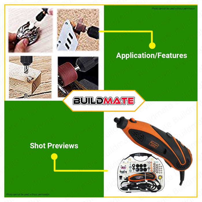 HOYOMA 210 PCS Variable 6 Speed Electric Mini Drill Rotary Die Grinder with Accessories HT-RTV210 •BUILDMATE• 