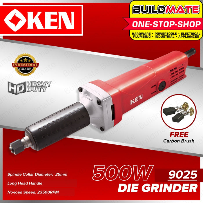KEN Industrial Heavy Duty Electric Die Grinder 550W 25mm 9025 + FREE CARBON BRUSH •BUILDMATE•