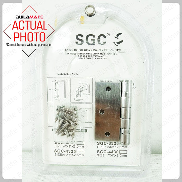 S.G.C. Stainless Steel Bearing Type Hinges SOLD IN PAIR •BUILDMATE•