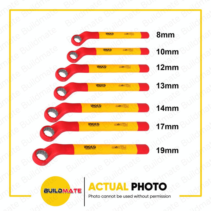 INGCO 7PCS Insulated Ring Wrench Set with Pouch 1000V HKISPA0702 + FREE TROWEL & PAINT BRUSH IHT