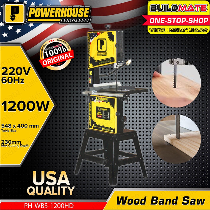 Powerhouse Wood Band Saw Machine Cutting Machine 14" Inches 1200W PH-WBS-1200HD •BUILDMATE• PHPT
