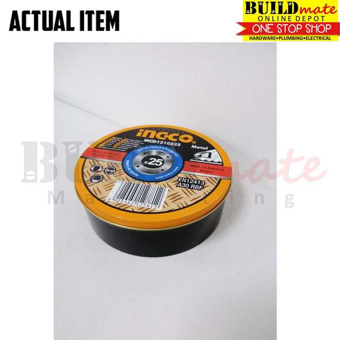 (25PCS) INGCO Abrasive INOX Metal Cutting Disc 4" Ultra Thin MCD1210525 (WHOLESALE) •BUILDMATE• IHT
