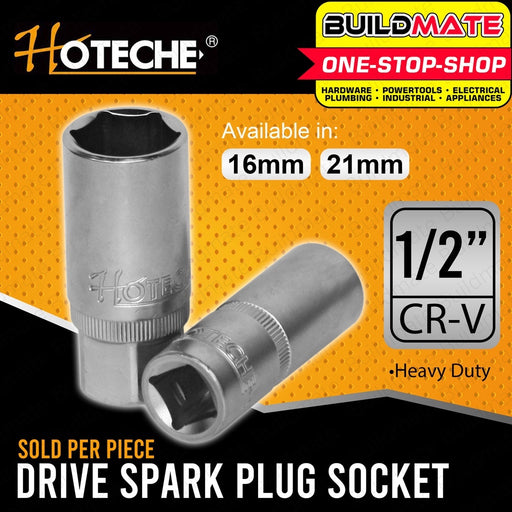 Hoteche 1/2" inches Drive Spark Plug Socket 16mm HTC-201601 | 21mm HTC-201602 Sold Per Piece