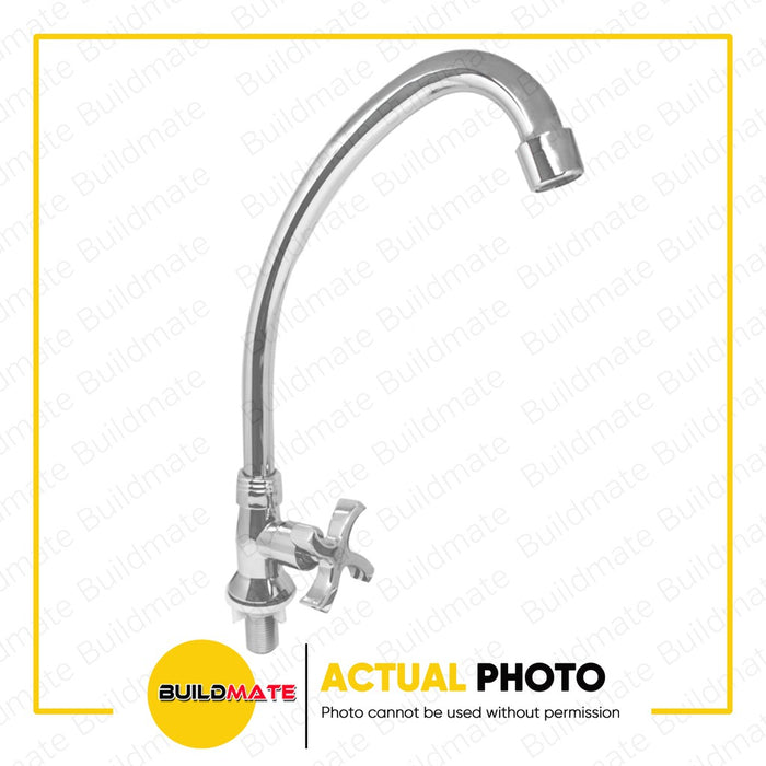 WATERHOUSE by POWERHOUSE Pillar Mounted Gooseneck Sink Tap Faucet Cross Handle 18" WH52022 PHWH