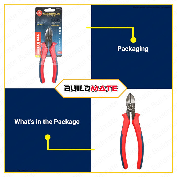 FUJIMA JAPAN Diagonal Cutting Plier 6" FT-DP606 •BUILDMATE•