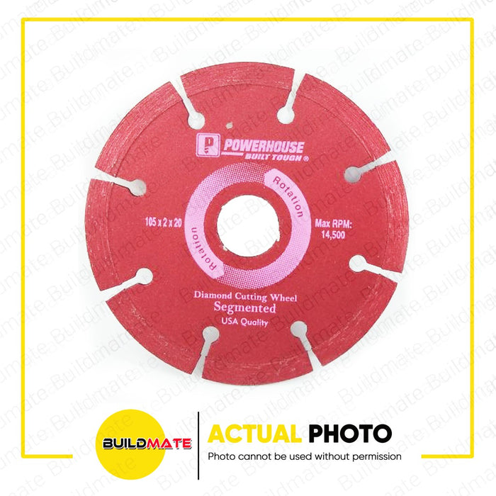 POWERHOUSE Diamond Cutting Wheel Disc Dry Type 4" DD105 •BUILDMATE•PTAA