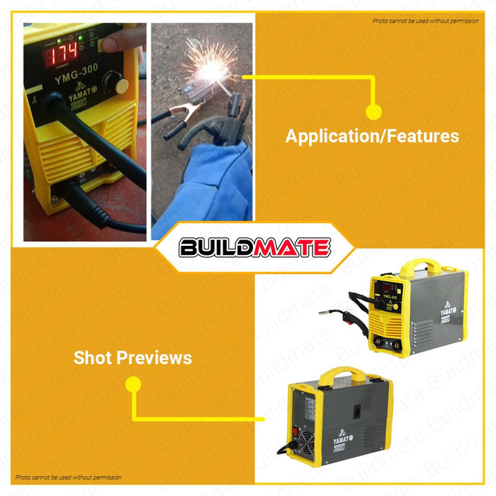 YAMATO JAPAN 300A Gasless 3 IN 1 MIG TIG MMA IGBT Portable Inverter Welding Machine •BUILDMATE•