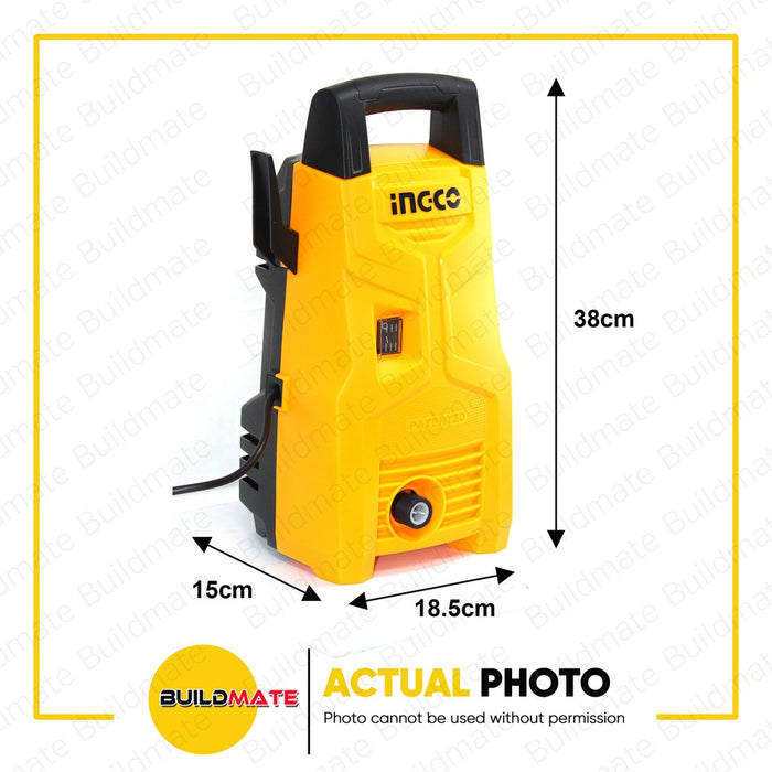 BUILDMATE Ingco 1200W / 1400W High Pressure Washer 1300psi Heavy Duty Car Wash Power Water Cleaner Sprayer For Home Use HPWR12008P / HPWR14008GP - IPT