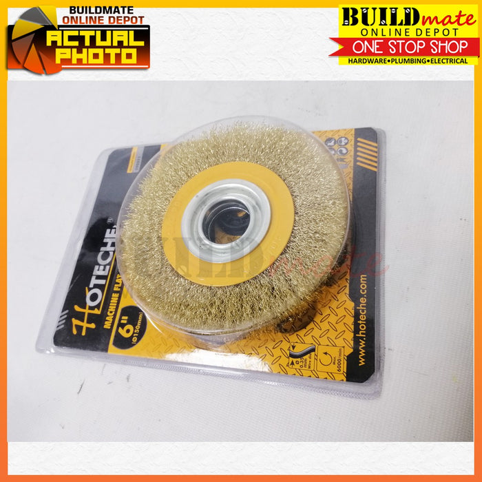 Hoteche Circular Crimped Wire Brush 6" Ø150mm 590311 •BUILDMATE•