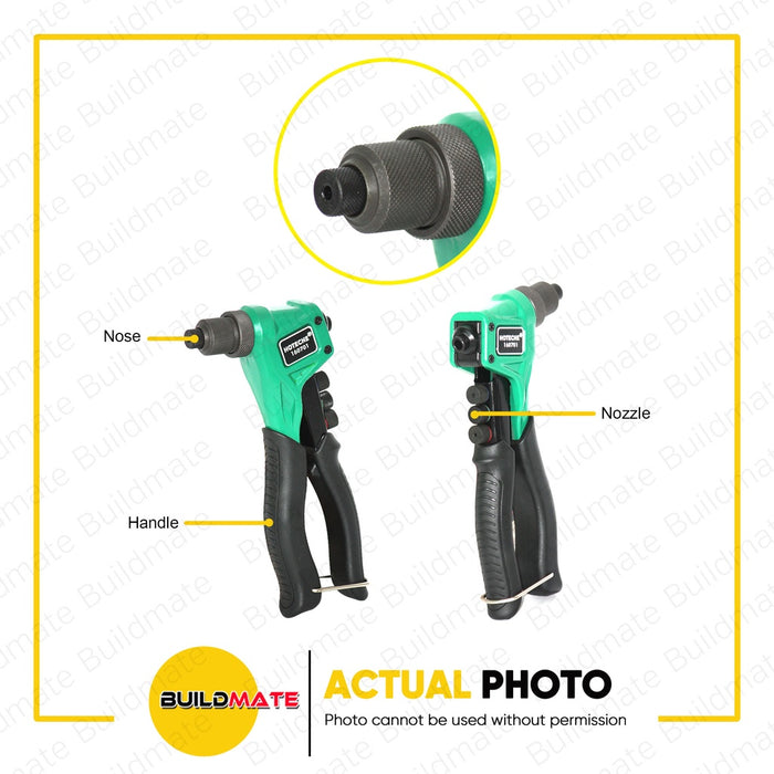 HOTECHE Hand Riveter 8" 45°Mouth HTC-160701•BUILDMATE•