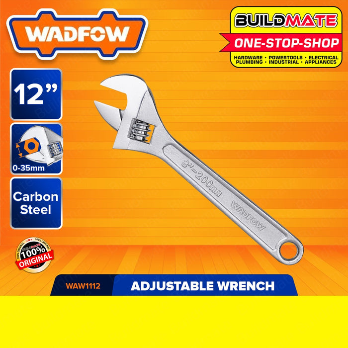 WADFOW 6" | 8" | 10" | 12 Inches Adjustable Wrench [SOLD PER PIECE] Hand Tool Wrenches BUILDMATE WHT