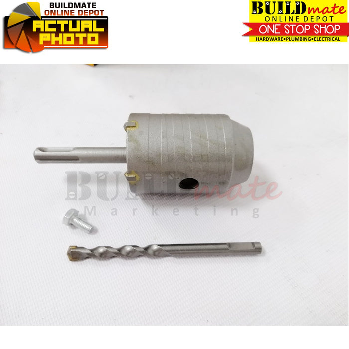 INGCO Hole Core Bit with Adaptor and Masonry Drill Bit 50mm | 65mm | 8 ...