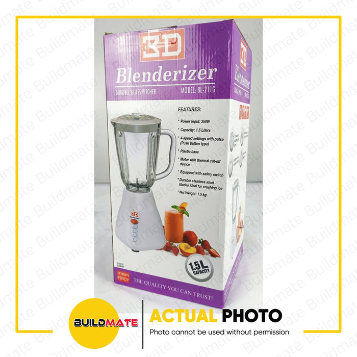 3D 4-Speed Blender 1.5L 350W BL-211G •BUILDMATE•