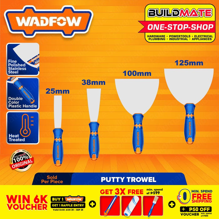 WADFOW Putty Trowel Scraper 25mm | 38mm | 100mm | 125mm SOLD PER PIECE Putty Knife •BUILDMATE• WHT
