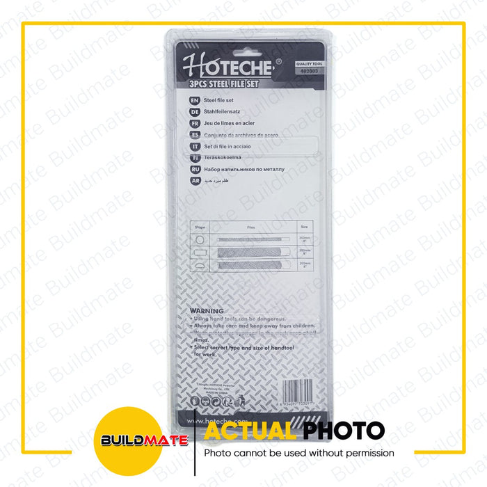 HOTECHE 3PCS/SET Steel File Set 402003 •BUILDMATE•