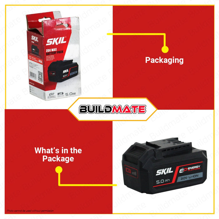 SKIL Lithium Ion Battery Pack 20V 5.0AH Energy Platform BR1E3105AA •BUILDMATE•