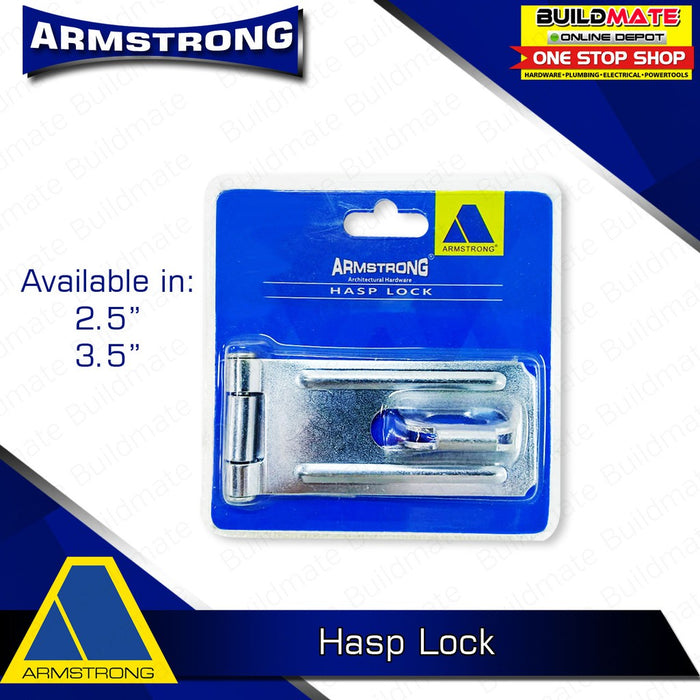 ARMSTRONG Hasp Lock Thick Metal Plate Heavy Duty 2.5" 3.5" SOLD PER PIECE •BUILDMATE•