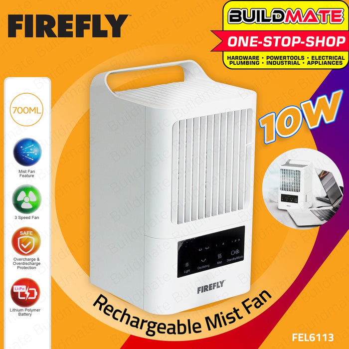 FIREFLY Rechargeable Air Cooler Mist Fan FEL6113 100% ORIGINAL / AUTHENTIC •BUILDMATE•