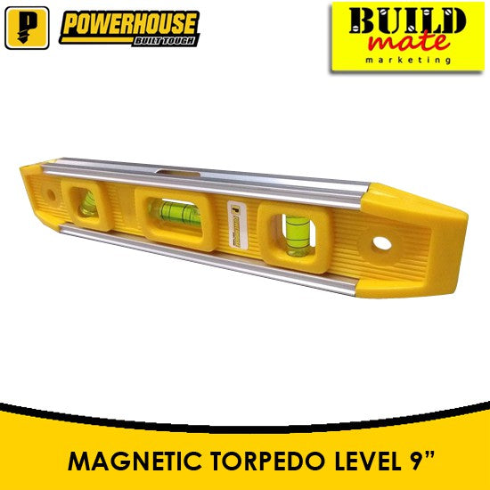 POWERHOUSE 9" Magnetic Torpedo Level •BUILDMATE• PHHT