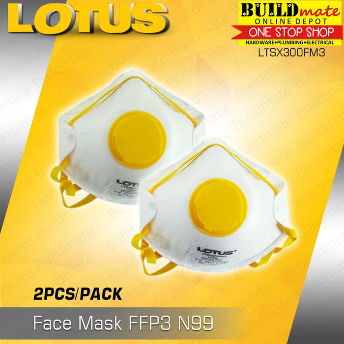 LOTUS Face Mask 2PCS/PACK FFP2 N99 LTSX300FM3 •BUILDMATE• LHT