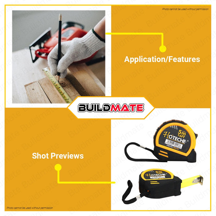 Hoteche Measuring Tapes Measure 5 meters HTC-280105 | HTC-280505 SOLD PER PIECE •BUILDMATE•