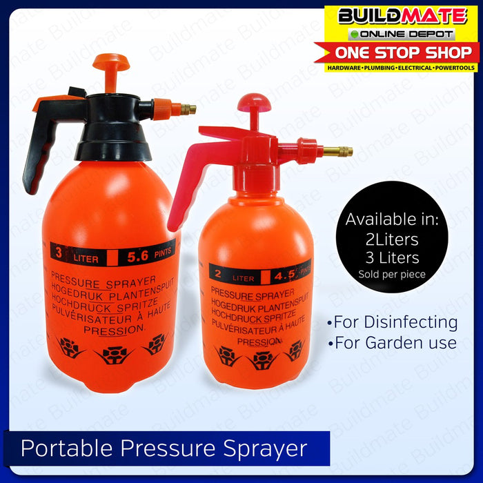 Portable Pressure Hand Sprayer for Disinfecting / Gardening •BUILDMATE•