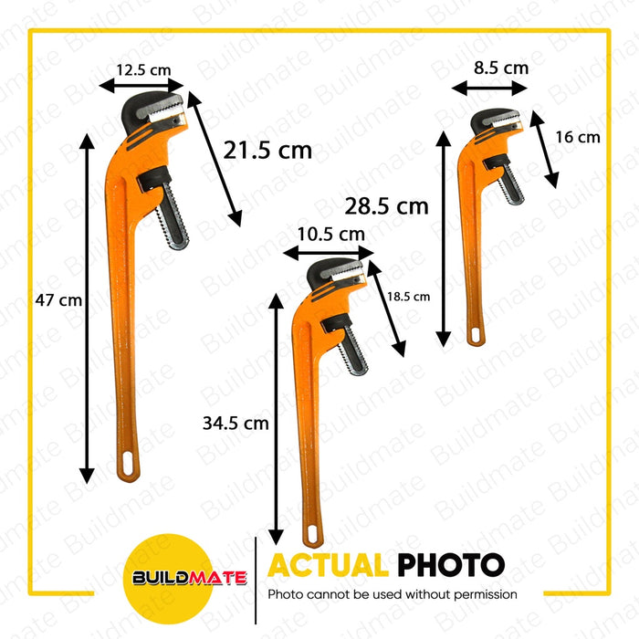 HOTECHE Offset Pipe Wrench High Carbon Steel 14" | 18" | 24" SOLD PER PIECE •BUILDMATE•