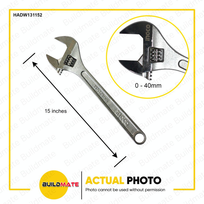 INGCO 15" | 18" | 24" Adjustable Wrench / Katala Gripping Fastener Nut & Bolts Multifunction Spanner 450mm SOLD PER PIECE  •BUILDMATE• IHT