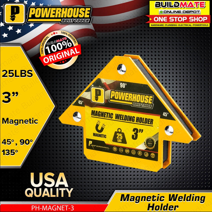 POWERHOUSE Arrow Magnetic Welding Holder Magnet Angle Positioner 25 LBS 3" •BUILDMATE•