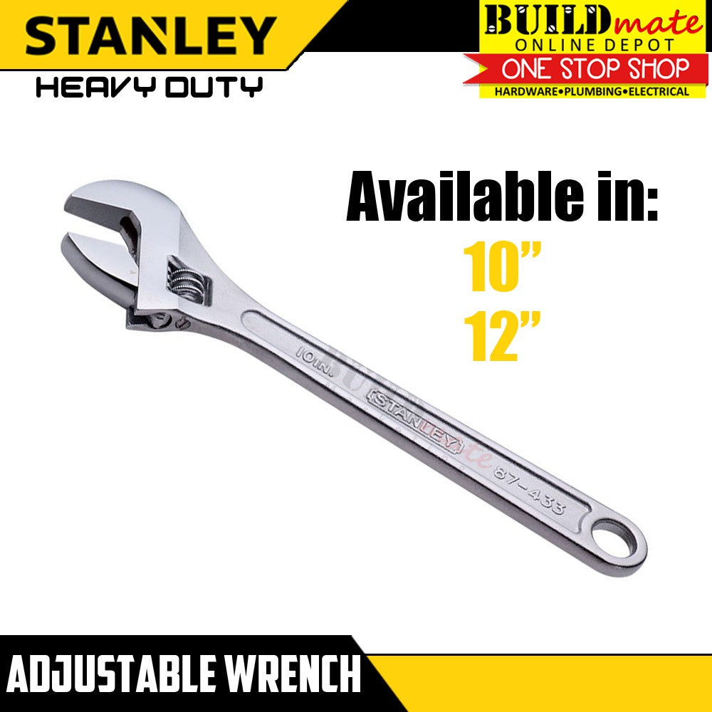 STANLEY Adjustable Wrench 10 250mm 12 300mm SHT Buildmate