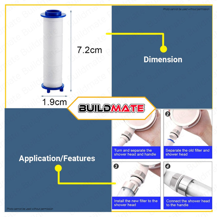 S.G.C. PP Cotton Refill Filter for Telephone Shower SGC-2062 100% ORIGINAL / AUTHENTIC •BUILDMATE•