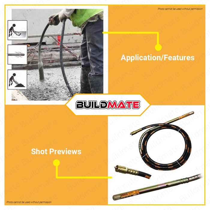 INGCO Concrete Vibrator Poker Hex VBP1452 100 ORIGINAL / AUTHENTIC •B — Buildmate
