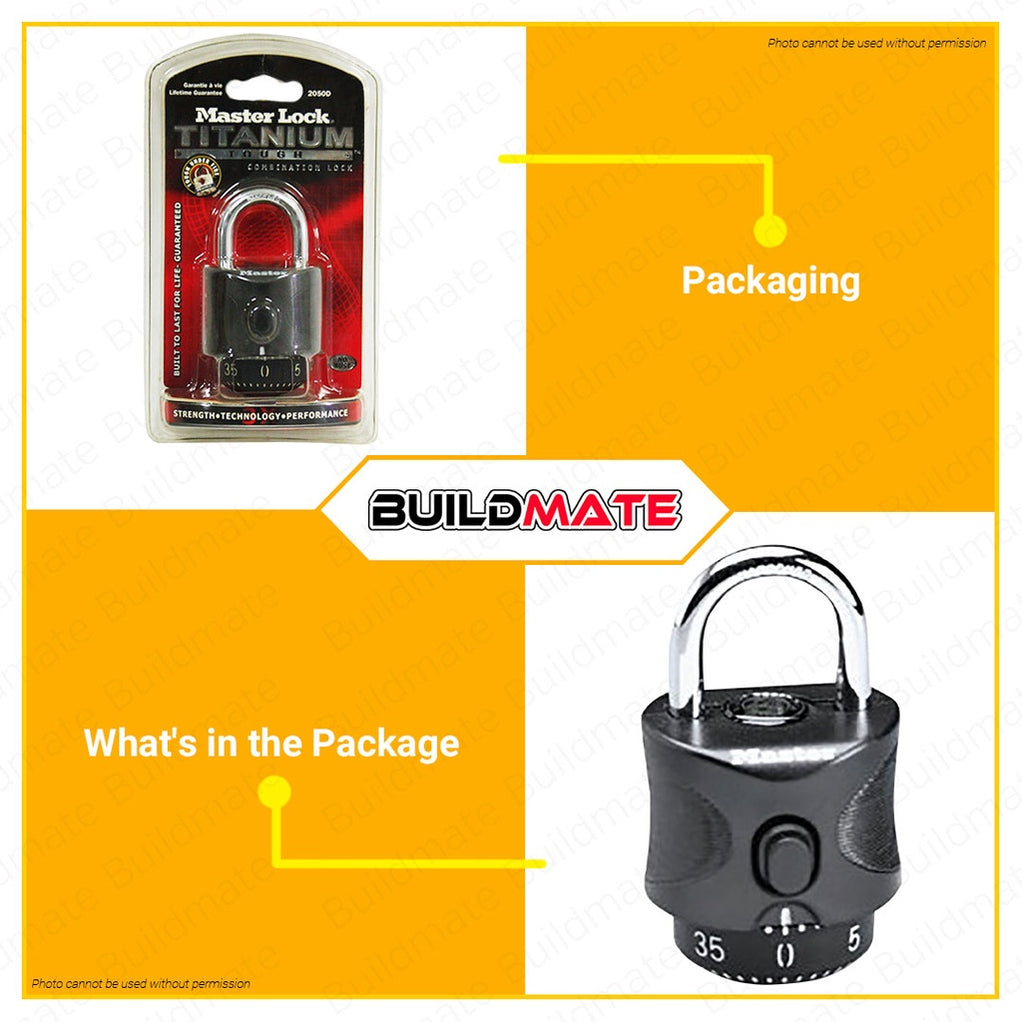 Titanium Lock MASTER LOCK Titanium Combination Padlock #2050D 100% ORIGINAL / AUTHEN ...