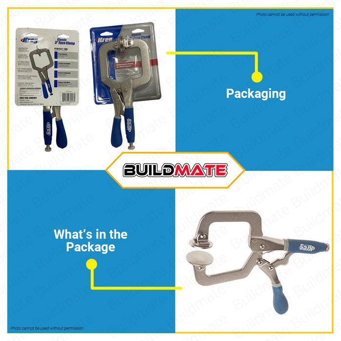KREG Classic 3" Face Clamp KHC-PREMIUM •BUILDMATE•