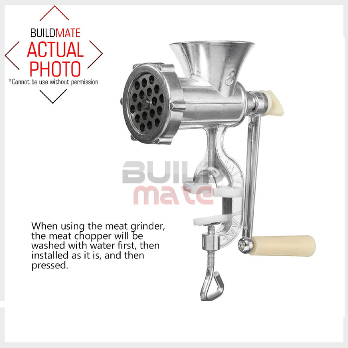 Aluminum Manual Meat Mincer (Table Vise) #8 •BUILDMATE•