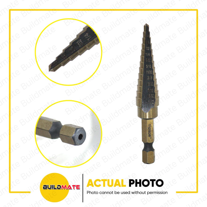 HOTECHE HSS Steel Plate Drill Bit 1/2" to 1/8" HTC-500711A •BUILDMATE•