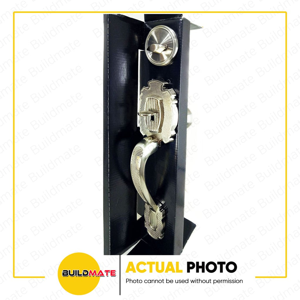 BUILDMATE Powerhouse PRO SERIES Entrance Handle Set PH8001SNET Satin N ...